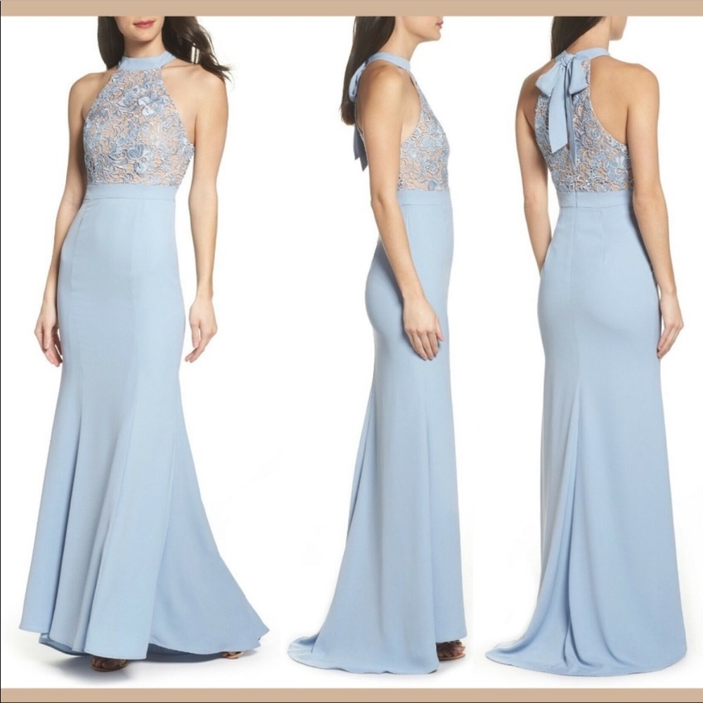 Jarlo Evening / Occasion Dress with lace details